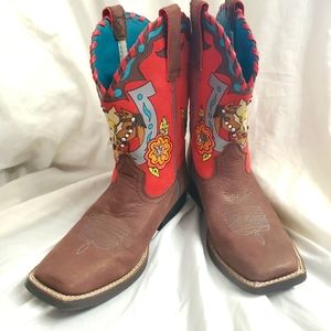 Girls size 2 Ariat cowgirl boots with rhinestones